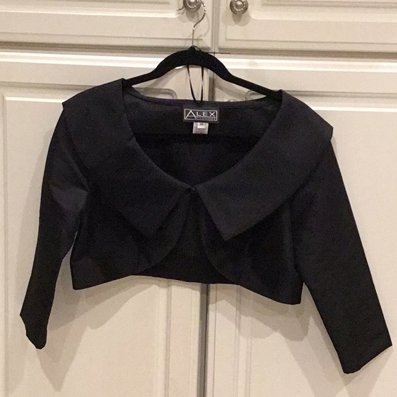 Alex Evenings Jackets & Coats Alex Evening Black Evening Bolero